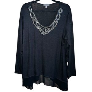 𝐑𝐎𝐙 & 𝐀𝐋𝐈 | BEADED EMBELLISHED LONG SLEEVE DRESS